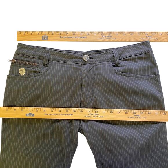 Guess Jeans Kurt Slim Fit Mens 32 Charcoal Striped Straight Cotton Blend Rocker - Picture 6 of 12